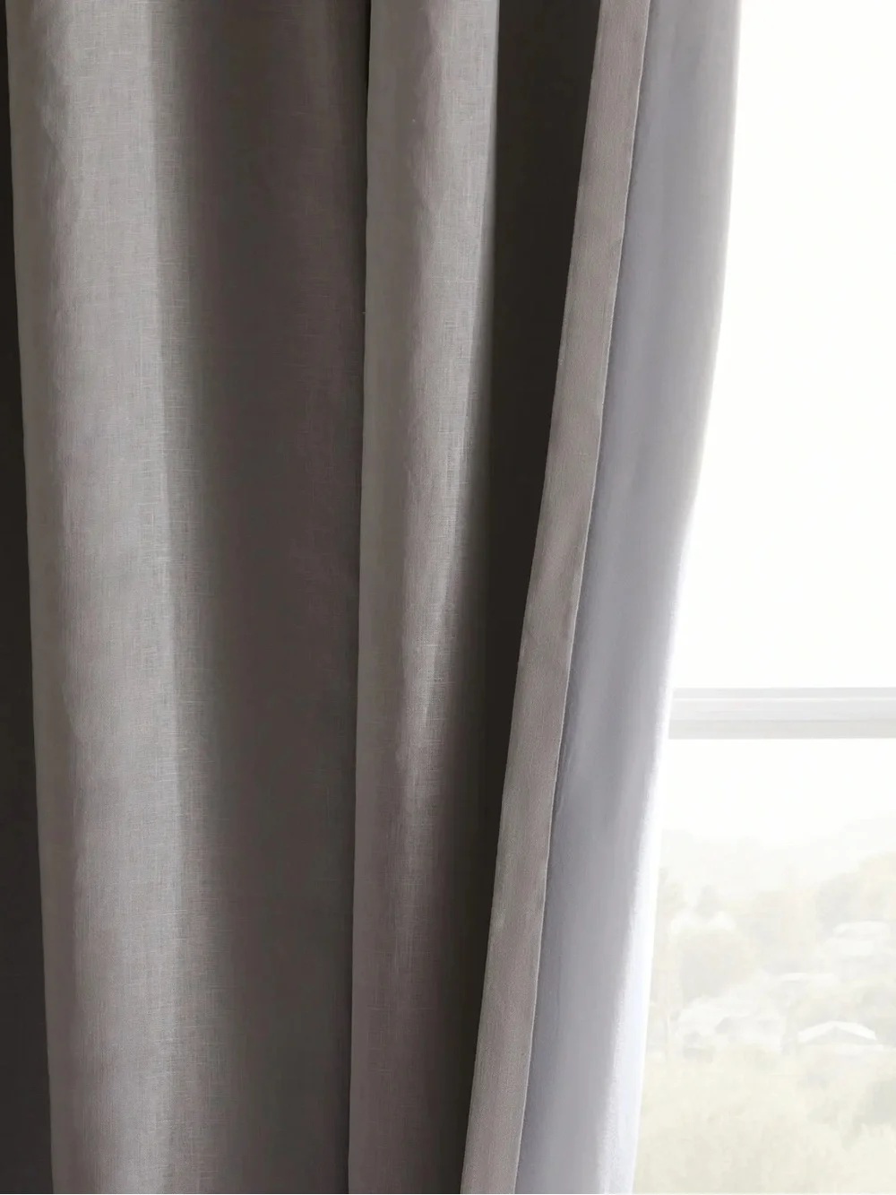 QUINCE 48x105 European Linen True Blackout Curtain White 8735